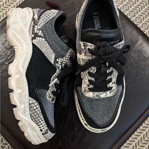 Zadig & Voltaire Blaze sneaker snake and silver 38/7.5